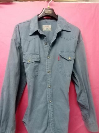 Camisa Vaquera Hombre Azul