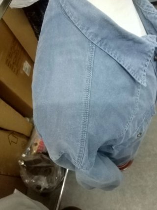 Camisa Vaquera Hombre Azul