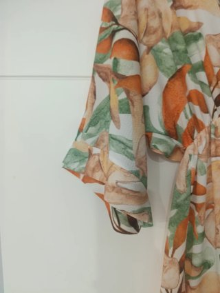 Vestido estampado hojas talla única