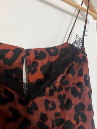 Camiseta tirantes Mango animal print Talla XS