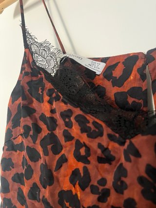 Camiseta tirantes Mango animal print Talla XS