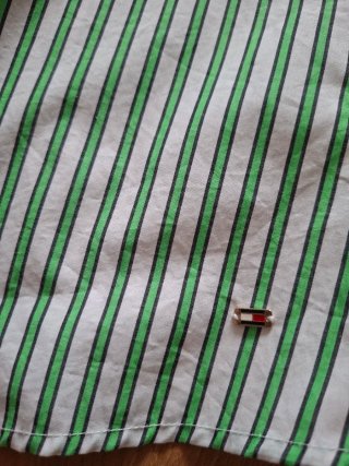 Vestido Tommy Hilfiger Rayas Verde Blanco