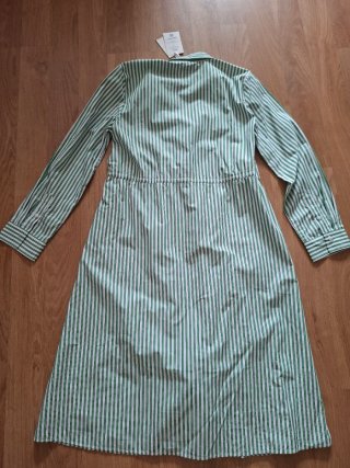 Vestido Tommy Hilfiger Rayas Verde Blanco