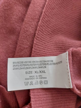 Jersey punto rosa talla única