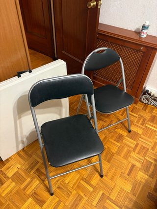 Tavolo pieghevole da campeggio/giardino 1,40 m con 2 sedie