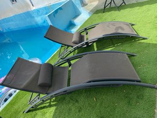 2 Amache da giardino/piscina grigie