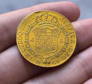 4 Escudos Fernando VII 1820 Oro