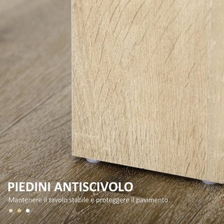Tavolo da Pranzo per 4-6 Persone, Tavolo da Cucina Moderno con Superficie in Legno, Tavolo Rettangolare per Soggiorno e Sala da Pranzo, 120X69X75 Cm, Colore Nero e Legno