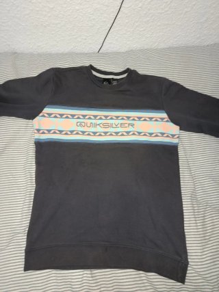 Sudadera Quiksilver gris y multicolor Talla S