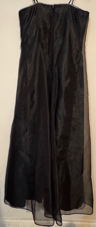 Vestido fiesta raso negro, El Corte Inglés T 11/12