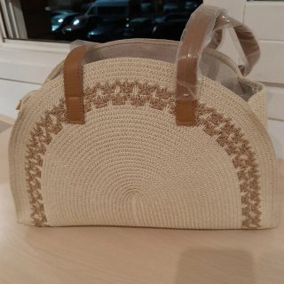 Bolso beige/marrón