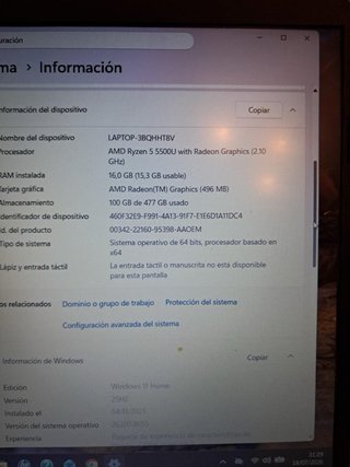 Portátil HP Plata