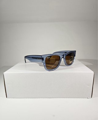 Occhiali Ray Ban Mega Wayfarer Blu Trasparent