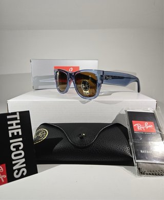 Occhiali Ray Ban Mega Wayfarer Blu Trasparent