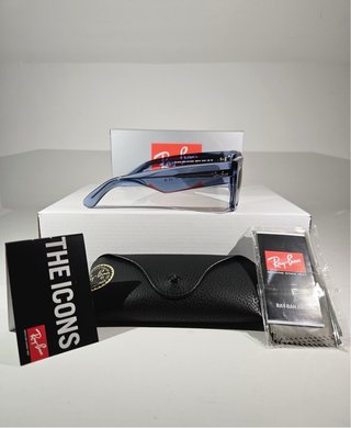 Occhiali Ray Ban Mega Wayfarer Blu Trasparent