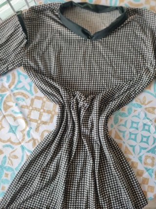 Vestido estampado pata de gallo