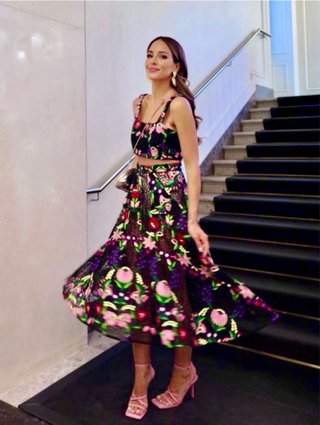 Conjunto Rocio Osorno Negro Flores