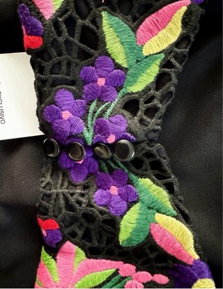 Conjunto Rocio Osorno Negro Flores