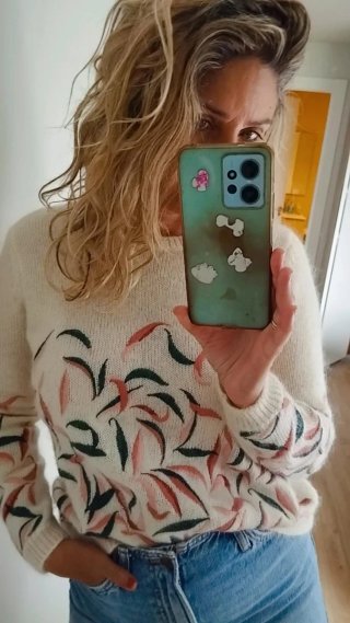 Jersey Sezane beige multicolor