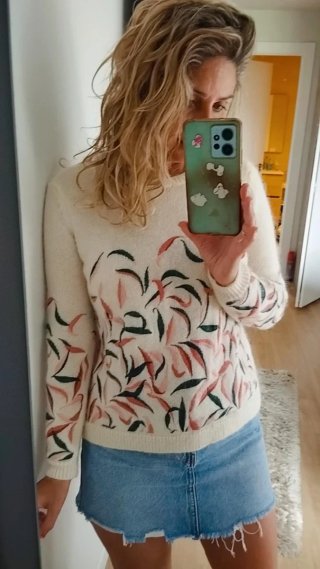 Jersey Sezane beige multicolor