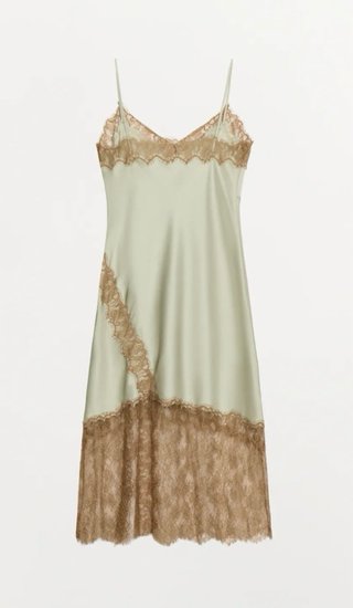Vestido lencero Zara encaje ZW COLLECTION