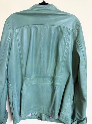 Cazadora Piel Verde Talla L