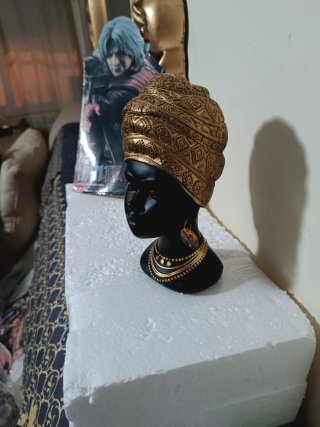 Figura Mujer Africana Cerámica 17cm adornos decora