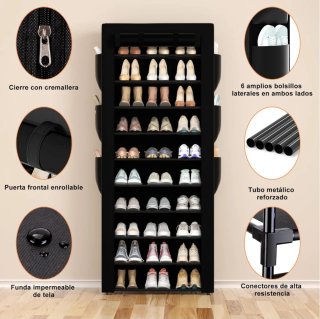 Zapatero OYREL Tela 11 Niveles Negro