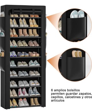 Zapatero OYREL Tela 11 Niveles Negro