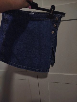 Falda pantalón niña vaquera y negra