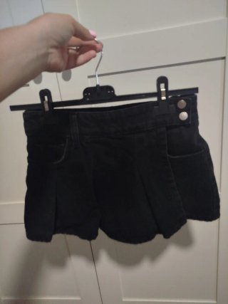 Falda pantalón niña vaquera y negra