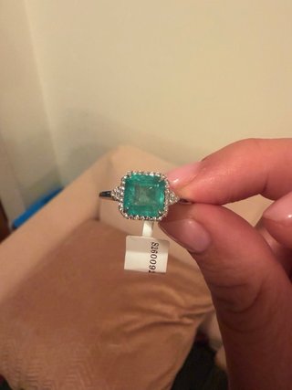Anillo Oro Blanco 14K Esmeralda 2.30ct IGI