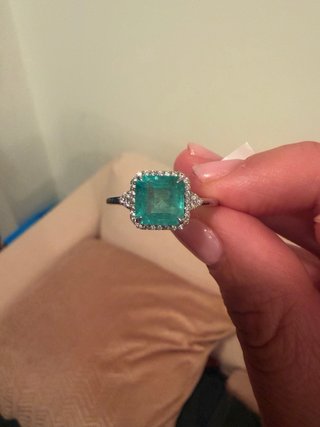 Anillo Oro Blanco 14K Esmeralda 2.30ct IGI