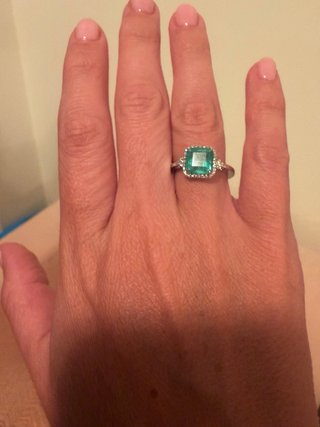 Anillo Oro Blanco 14K Esmeralda 2.30ct IGI
