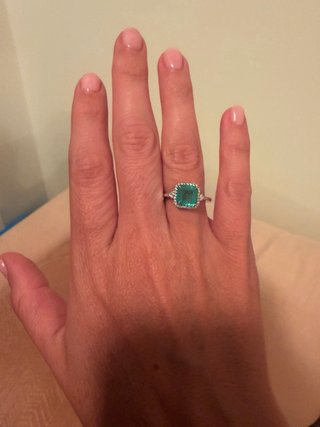 Anillo Oro Blanco 14K Esmeralda 2.30ct IGI