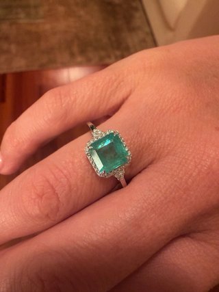 Anillo Oro Blanco 14K Esmeralda 2.30ct IGI