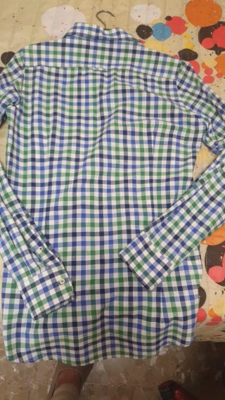 Camisa E.P. cuadros azul y verde Talla M