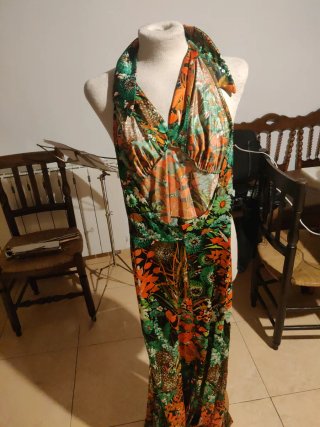 Vestido largo estampado floral