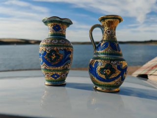 Pareja Jarrones Cerámica Italiana - Mario Sambuco