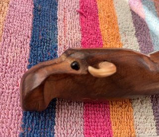 Calzador antiguo vintage madera y cuerno
