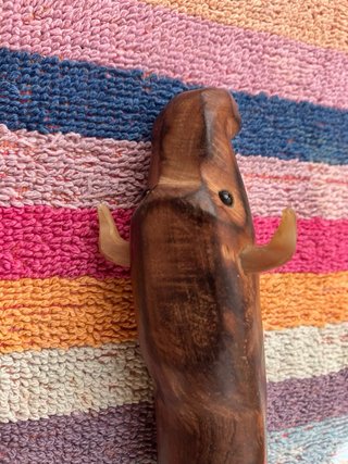 Calzador antiguo vintage madera y cuerno