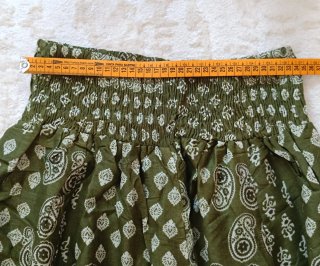 Falda larga algodón 100% verde