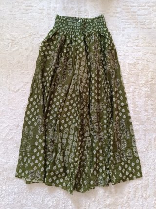 Falda larga algodón 100% verde