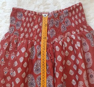 Falda pantalón algodón color teja talla única