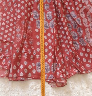 Falda pantalón algodón color teja talla única