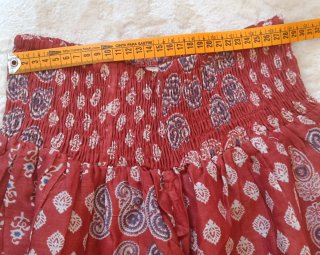 Falda pantalón algodón color teja talla única