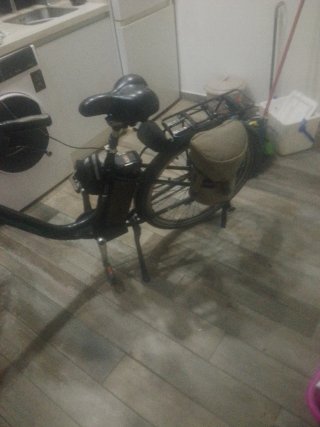 Bicicleta eléctrica con accesorios