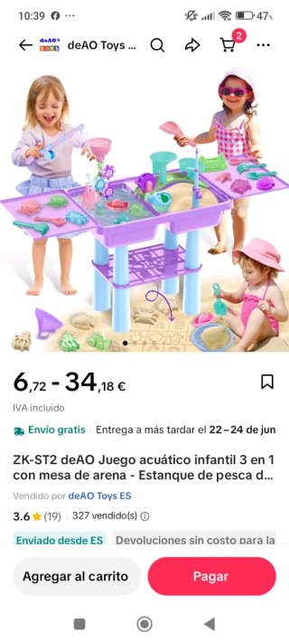 Juego acuático infantil deAO
