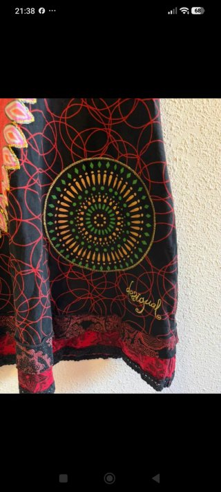 Vestido Desigual Negro y Rosa