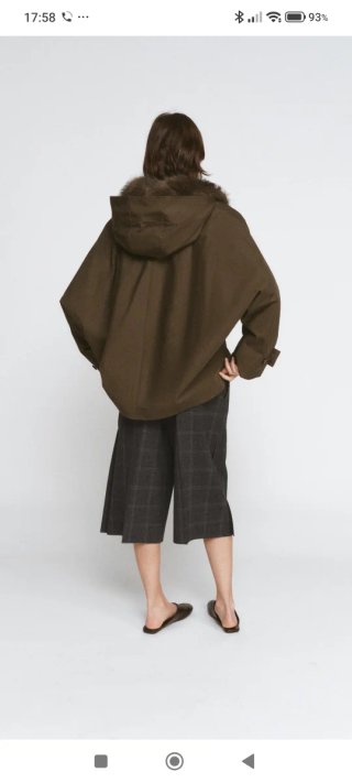 Trench Zara verde/marrón con capucha